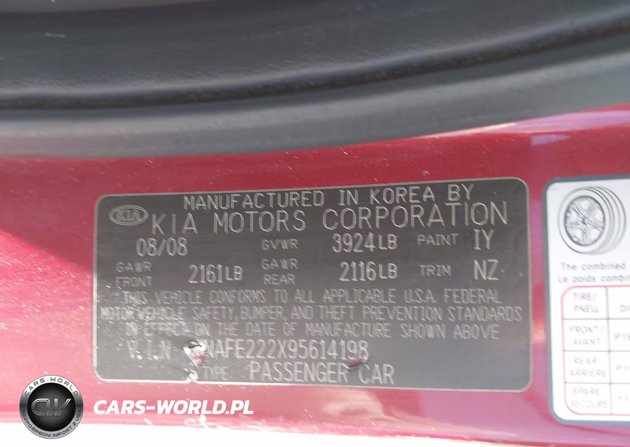 2009 Kia Spectra Ex VIN:KNAFE222X95614198 - 9