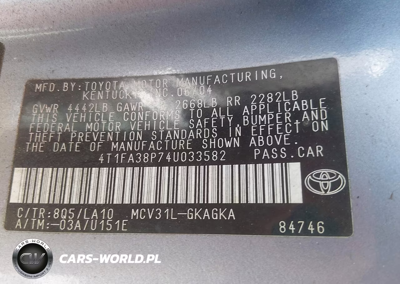 2004 Toyota Camry Solara Sle VIN:4T1FA38P74U033582 - 9