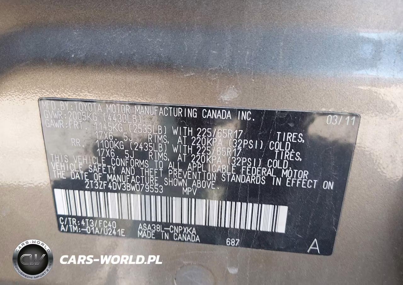 2011 Toyota Rav4 VIN:2T3ZF4DV3BW079553 - 9