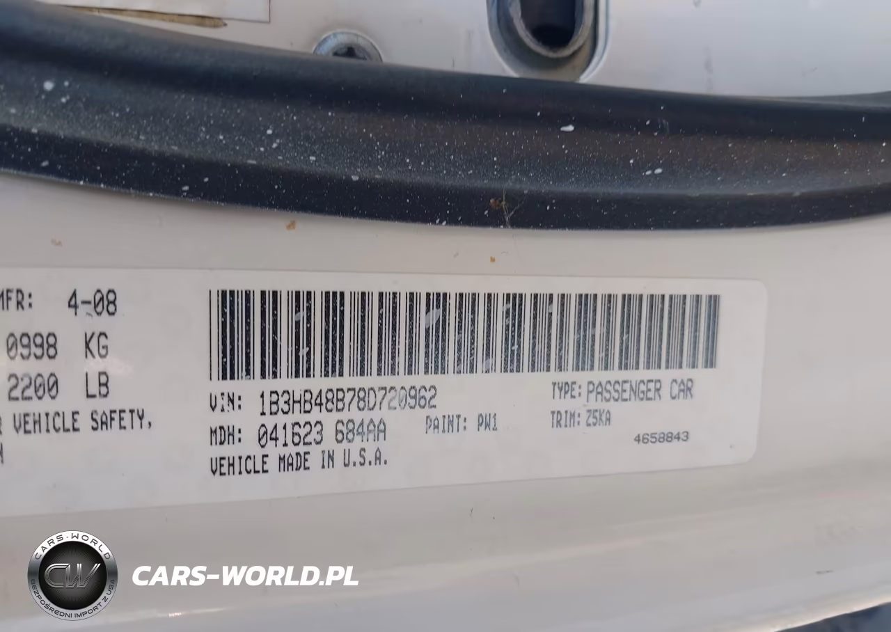 2008 Dodge Caliber Sxt VIN:1B3HB48B78D720962 - 9