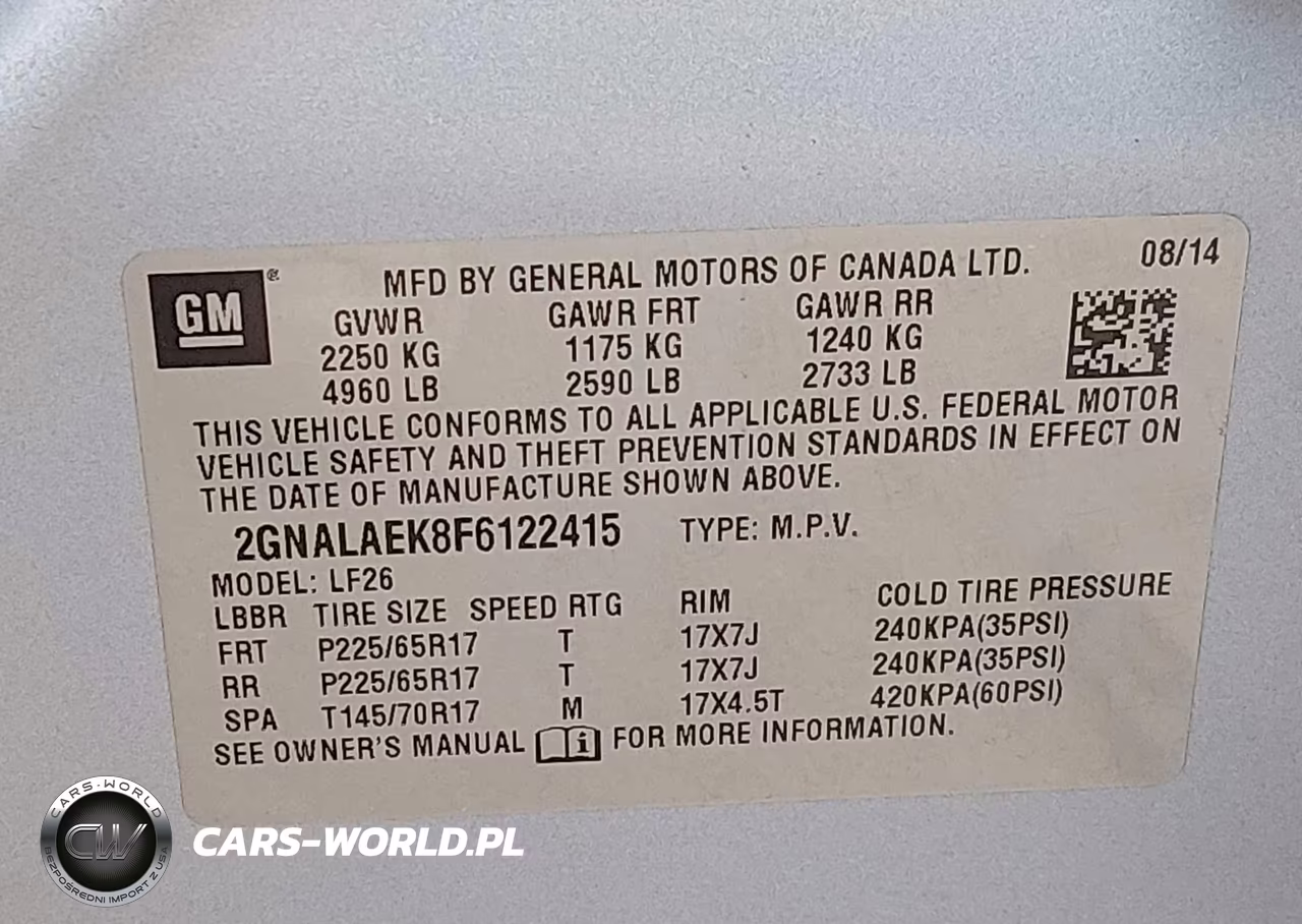 2015 Chevrolet Equinox Ls VIN:2GNALAEK8F6122415 - 9