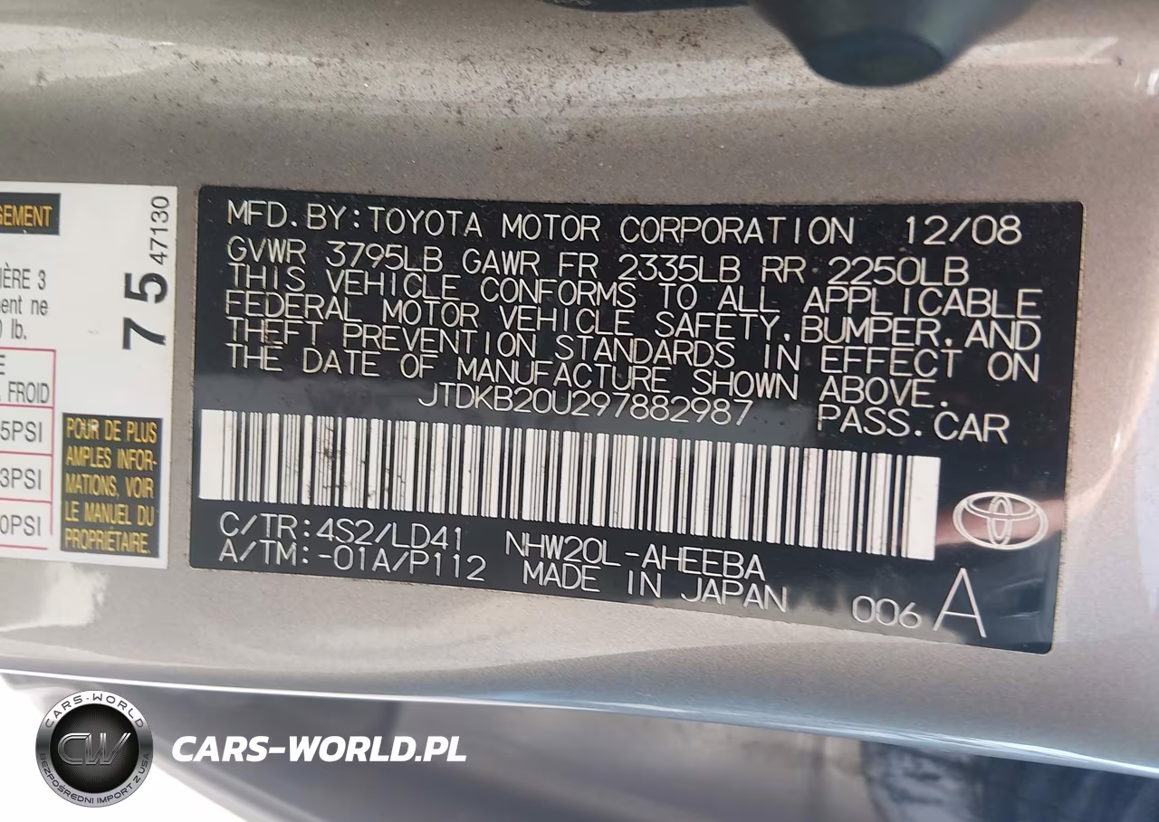 2009 Toyota Prius VIN:JTDKB20U297882987 - 9