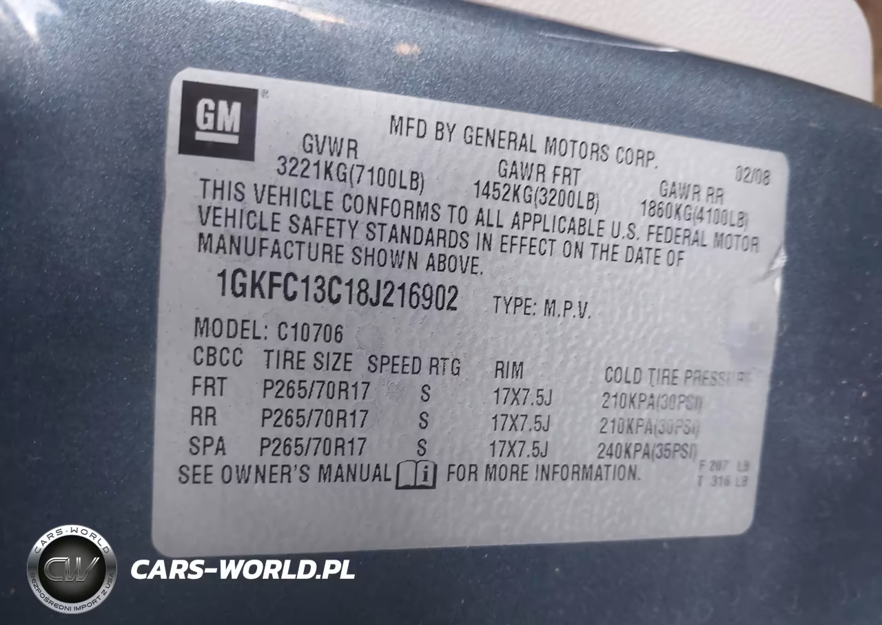 2008 GMC Yukon Sle VIN:1GKFC13C18J216902 - 9