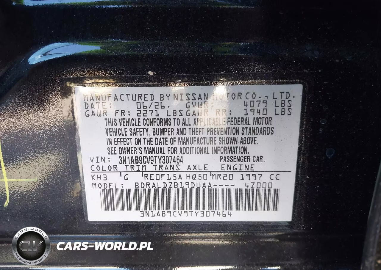 2026 Nissan Sentra Sv VIN:3N1AB9CV9TY307464 - 9