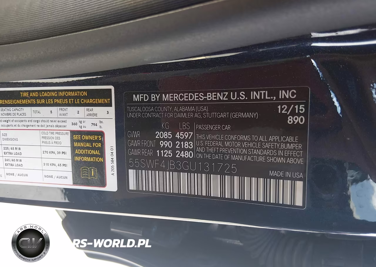 2016 Mercedes-Benz C 300 VIN:55SWF4JB3GU131725 - 9