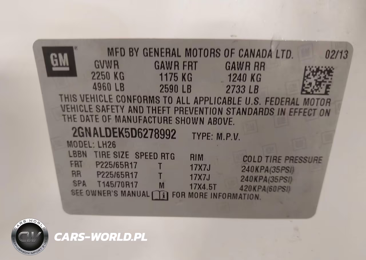 2013 Chevrolet Equinox 1Lt VIN:2GNALDEK5D6278992 - 9