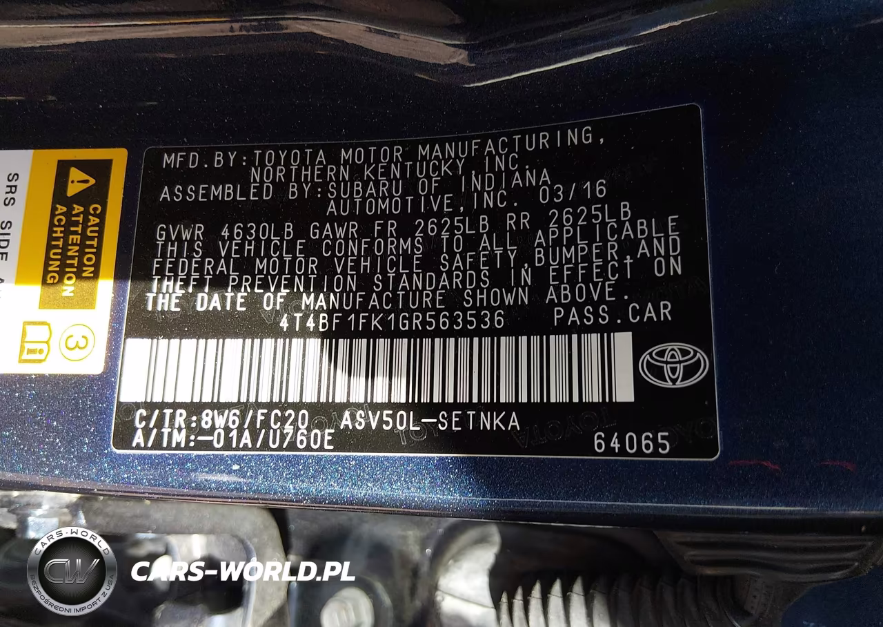 2016 Toyota Camry Le VIN:4T4BF1FK1GR563536 - 9