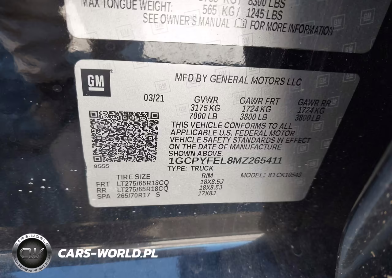 2021 Chevrolet Silverado 1500 4Wd Short Bed Lt Trail Boss VIN:1GCPYFEL8MZ265411 - 9