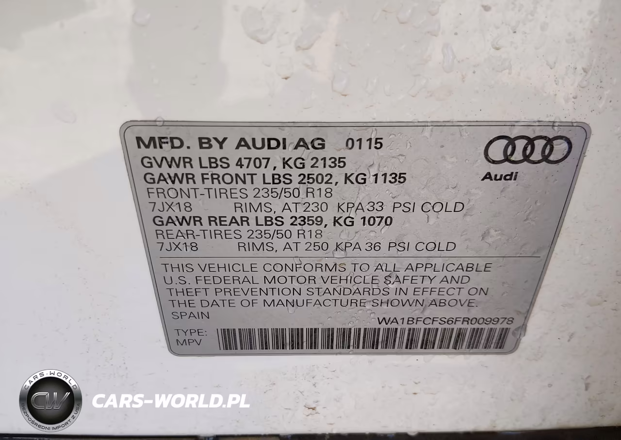 2015 Audi Q3 2.0T Premium Plus VIN:WA1BFCFS6FR009978 - 9