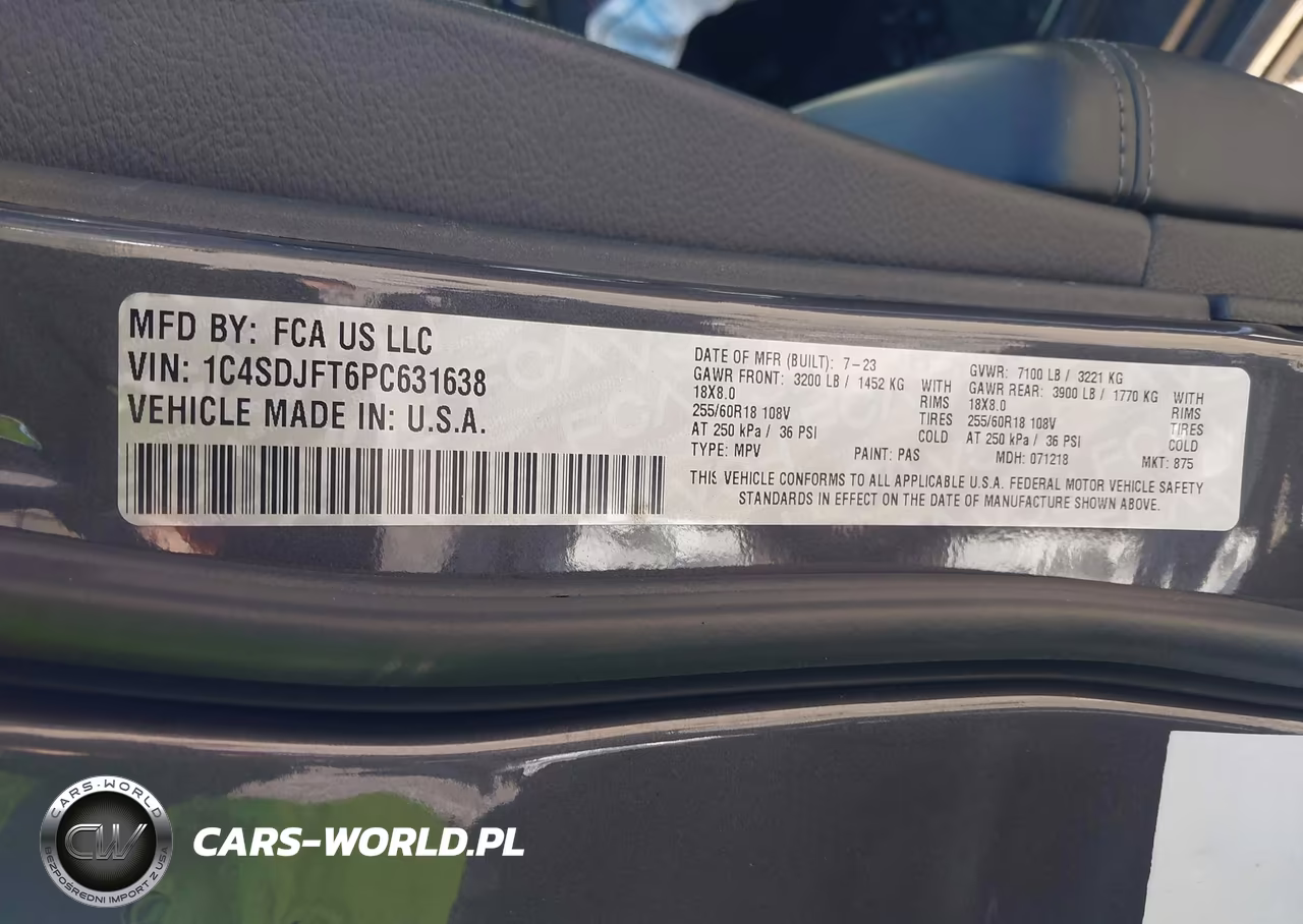 2023 Dodge Durango Pursuit Awd VIN:1C4SDJFT6PC631638 - 9