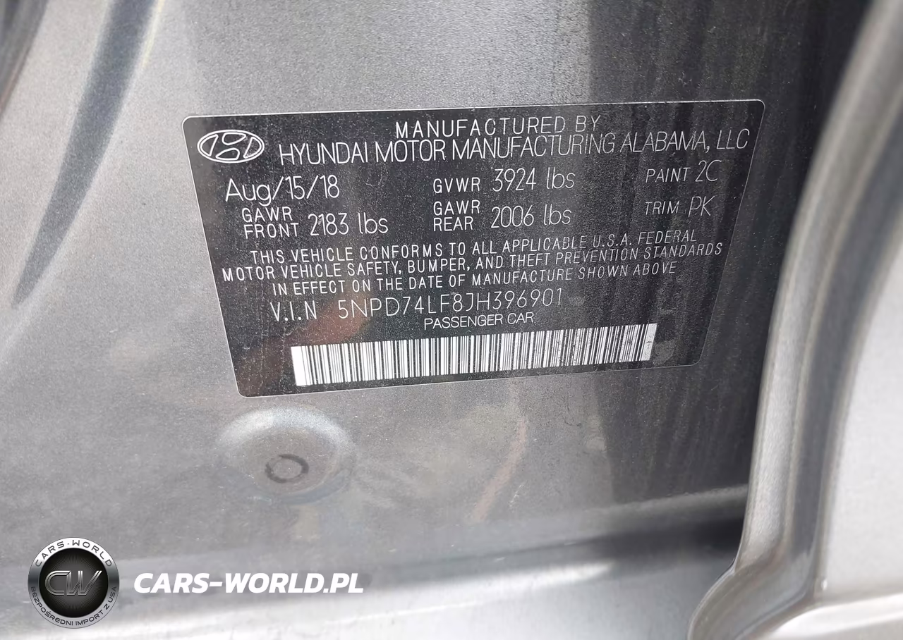 2018 Hyundai Elantra Se VIN:5NPD74LF8JH396901 - 9