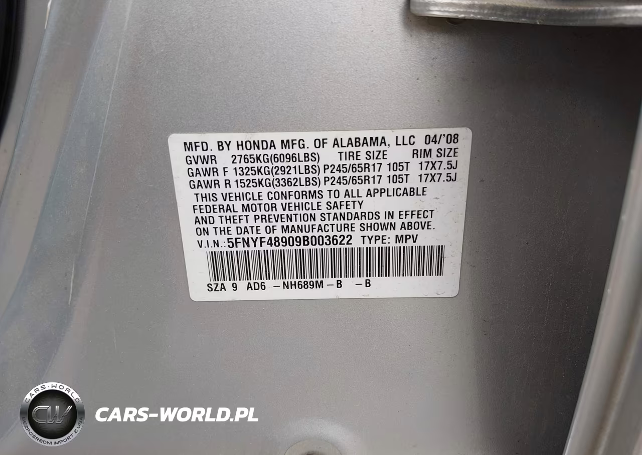 2009 Honda Pilot Touring VIN:5FNYF48909B003622 - 9