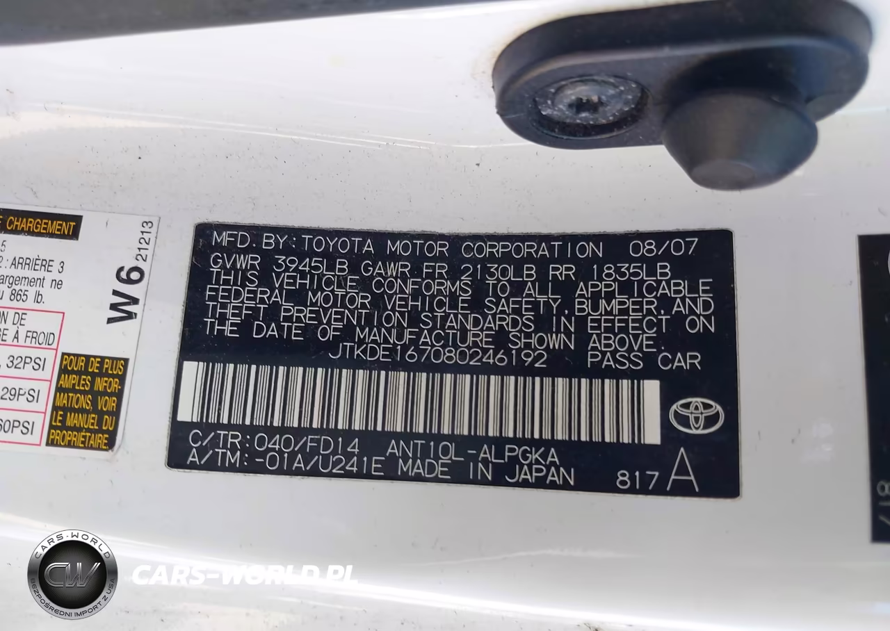 2008 Scion Tc VIN:JTKDE167080246192 - 9