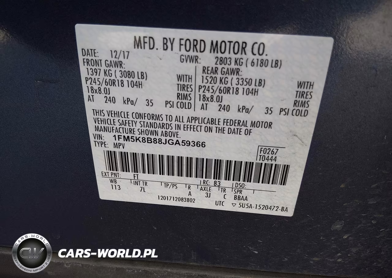 2018 Ford Explorer VIN:1FM5K8B88JGA59366 - 9