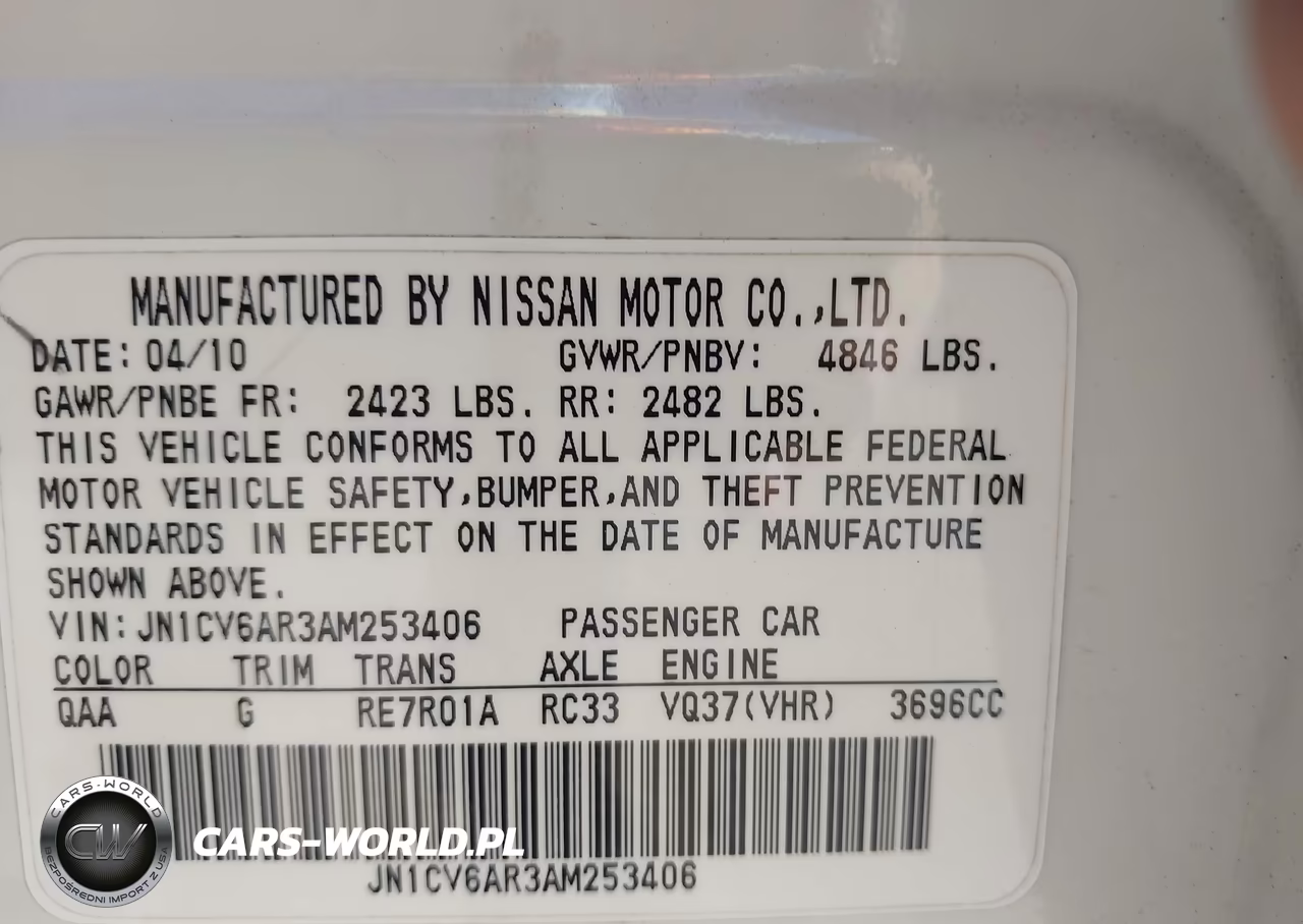 2010 Infiniti G37X VIN:JN1CV6AR3AM253406 - 9