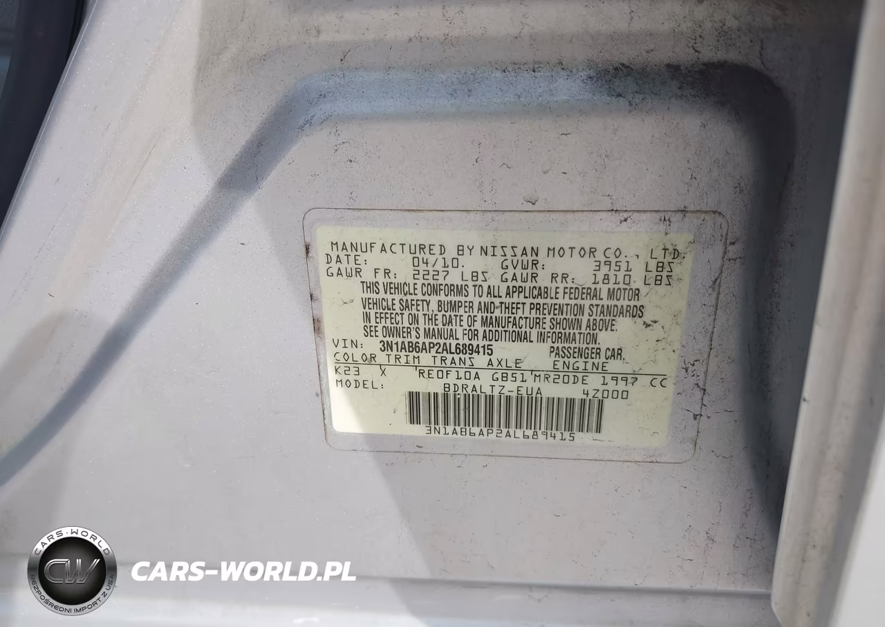 2010 Nissan Sentra 2.0S VIN:3N1AB6AP2AL689415 - 9