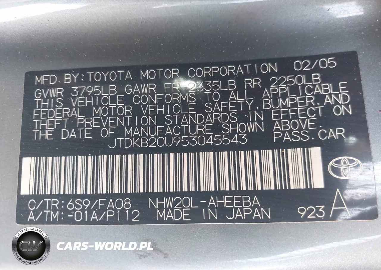 2005 Toyota Prius VIN:JTDKB20U953045543 - 9