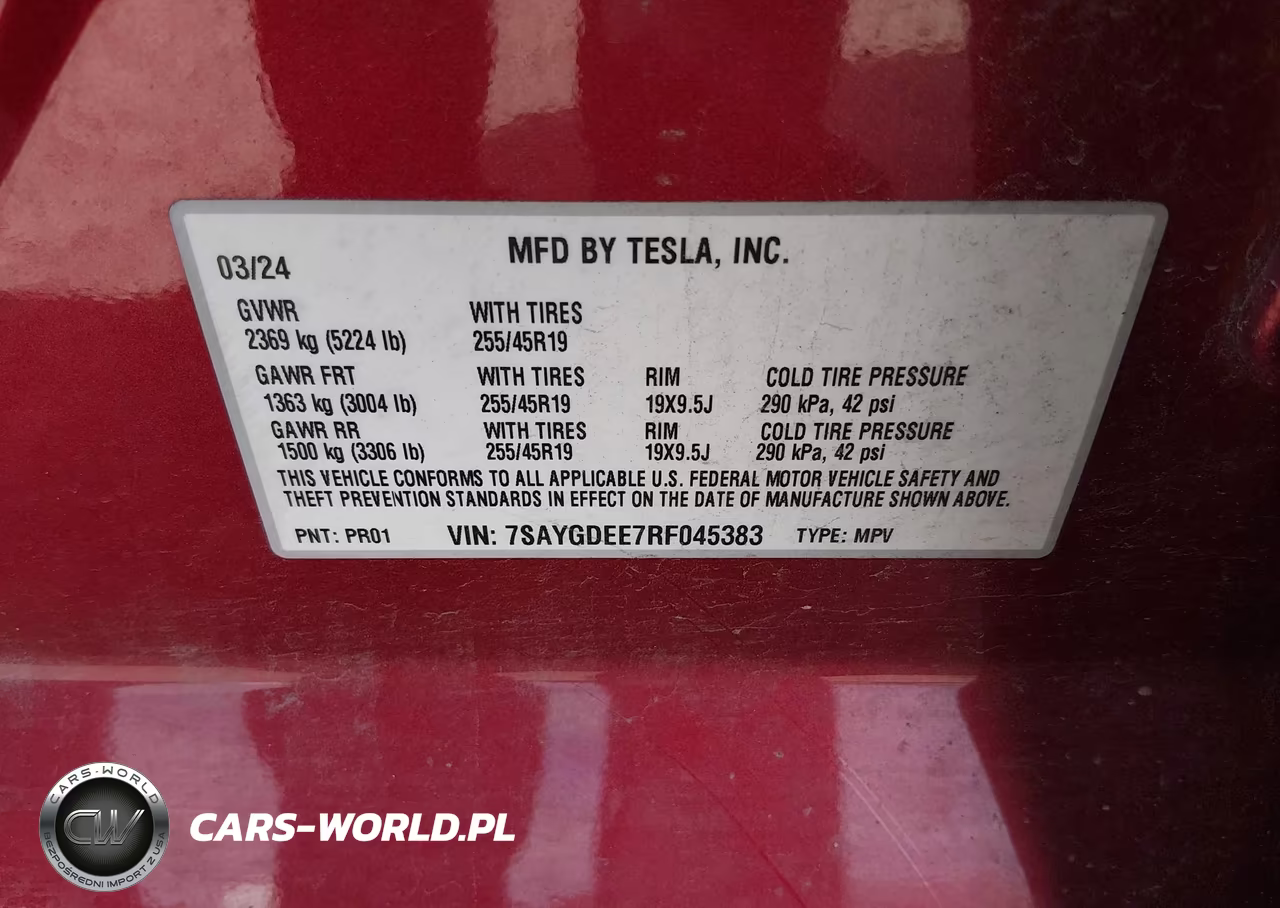 2024 Tesla Model Y Long Range Dual Motor All-Wheel Drive VIN:7SAYGDEE7RF045383 - 9