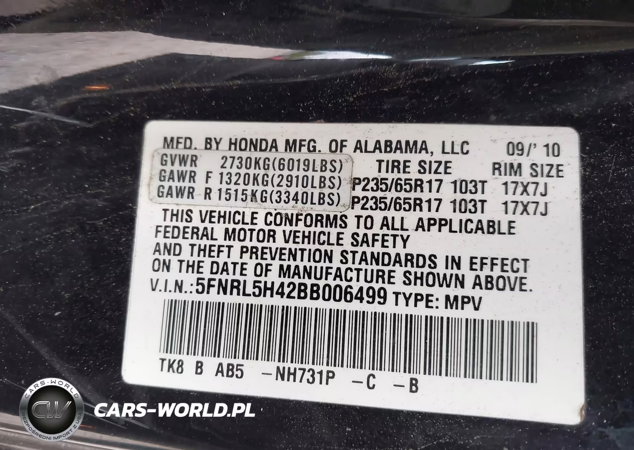2011 Honda Odyssey Ex VIN:5FNRL5H42BB006499 - 9