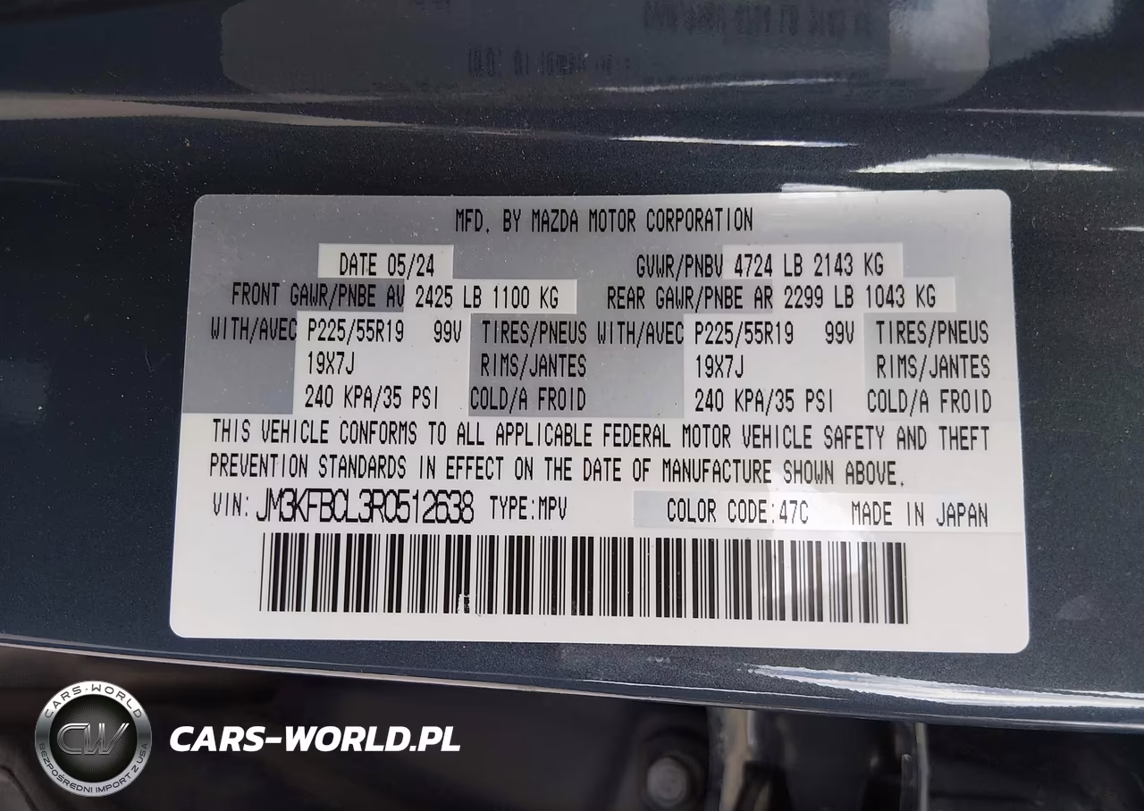 2024 Mazda Cx-5 2.5 S Carbon Edition VIN:JM3KFBCL3R0512638 - 9