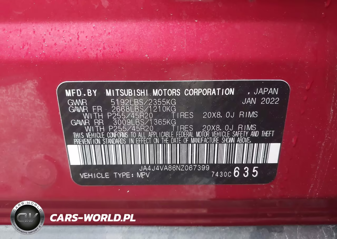 2022 Mitsubishi Outlander Sel 2.5 S-Awc VIN:JA4J4VA86NZ067399 - 9
