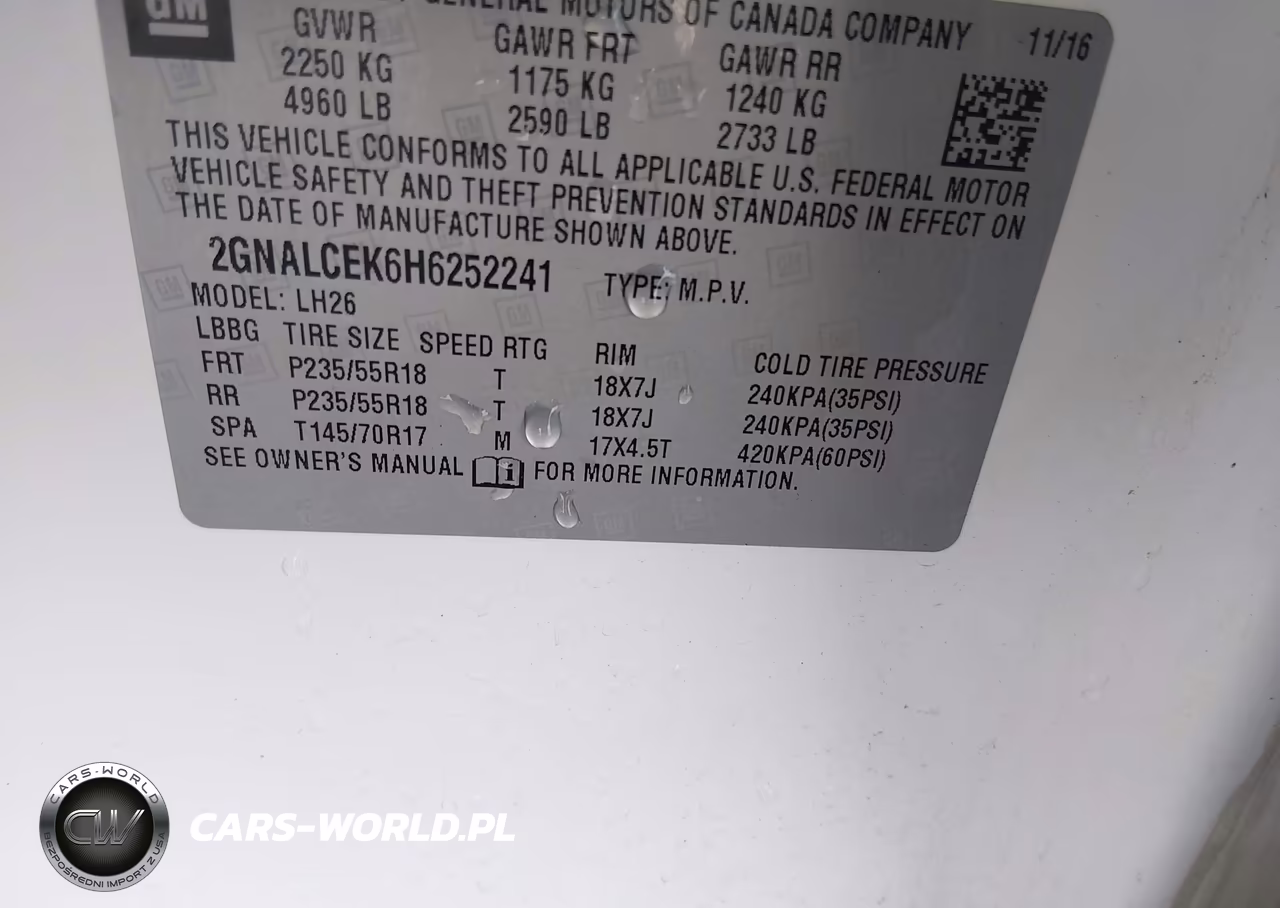 2017 Chevrolet Equinox Lt VIN:2GNALCEK6H6252241 - 9