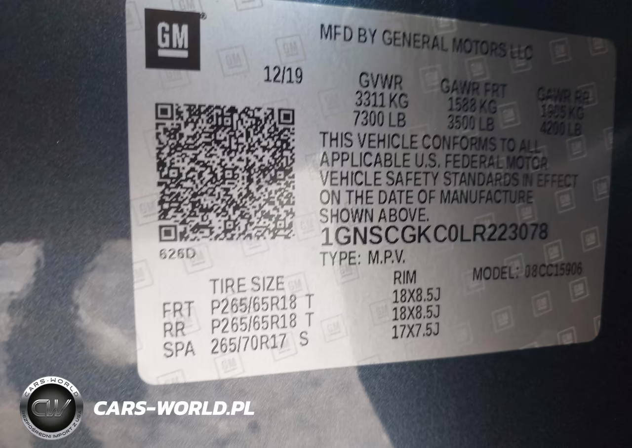 2020 Chevrolet Suburban 2Wd Ls VIN:1GNSCGKC0LR223078 - 9