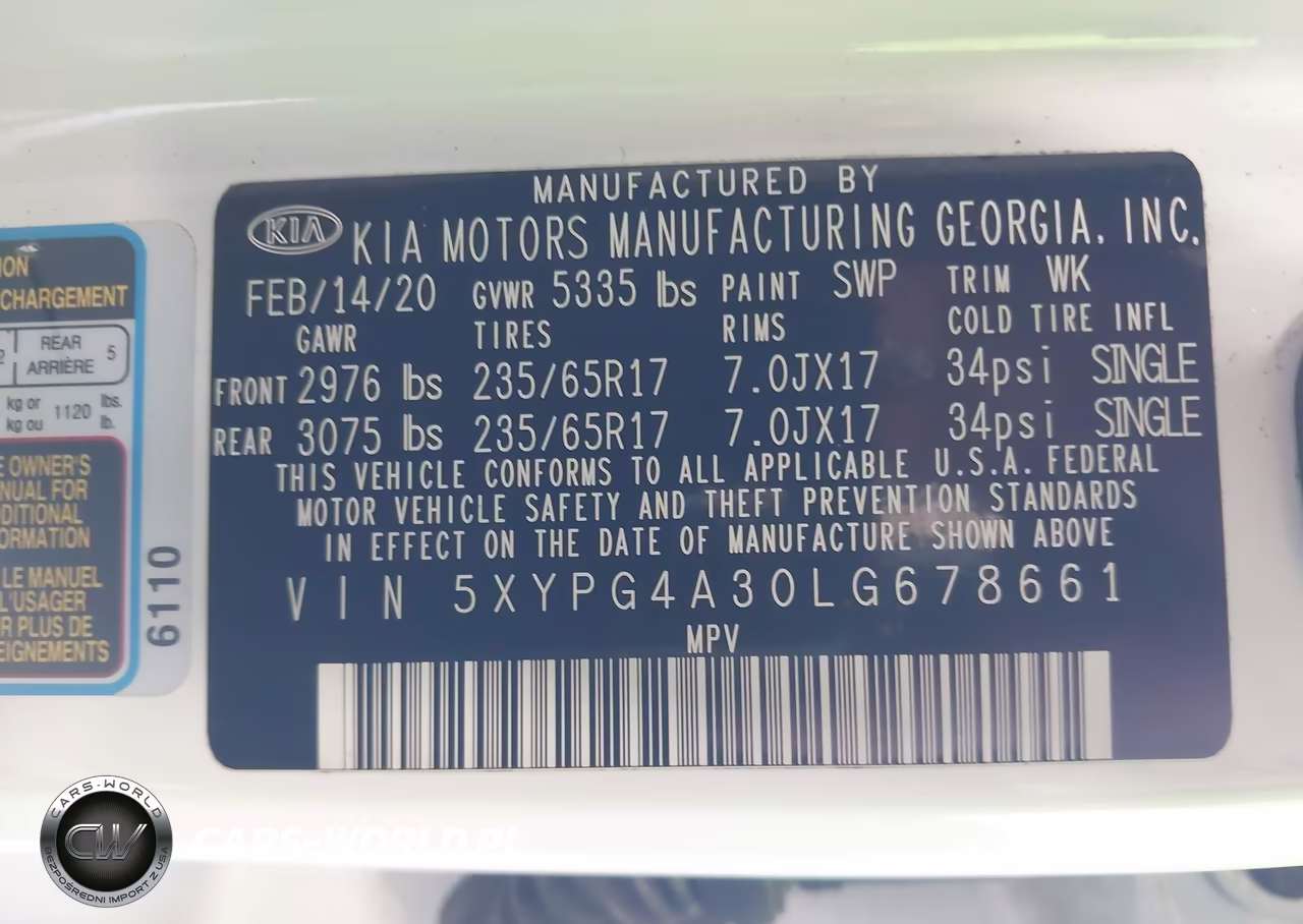 2020 Kia Sorento 2.4L L VIN:5XYPG4A30LG678661 - 9