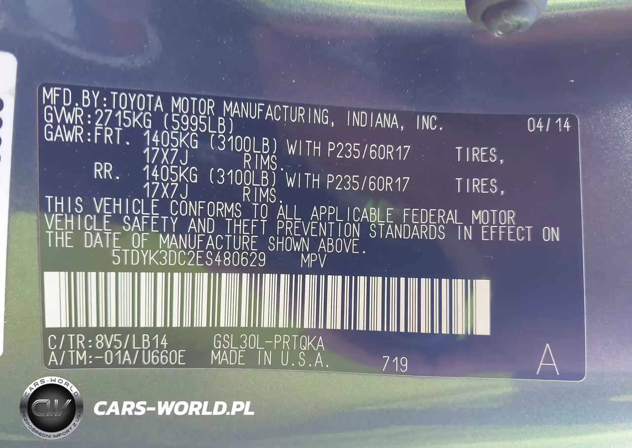 2014 Toyota Sienna Xle V6 7 Passenger Auto Access Seat-Xle V6 8 Passenger VIN:5TDYK3DC2ES480629 - 9