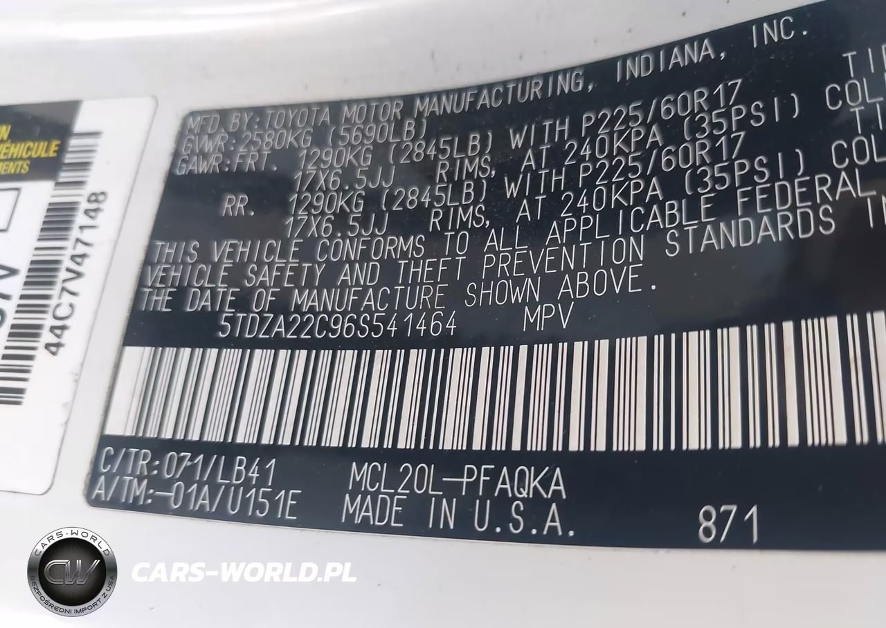 2006 Toyota Sienna Xle Limited VIN:5TDZA22C96S541464 - 9