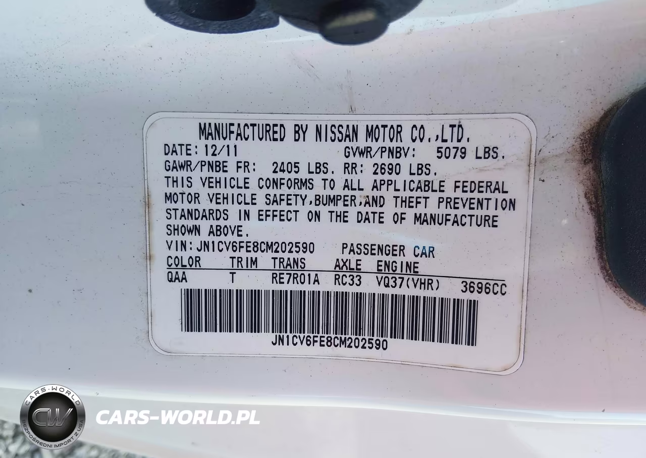 2012 Infiniti G37 VIN:JN1CV6FE8CM202590 - 9