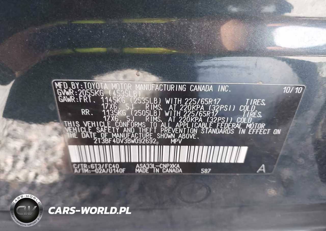 2011 Toyota Rav4 VIN:2T3BF4DV3BW092692 - 9