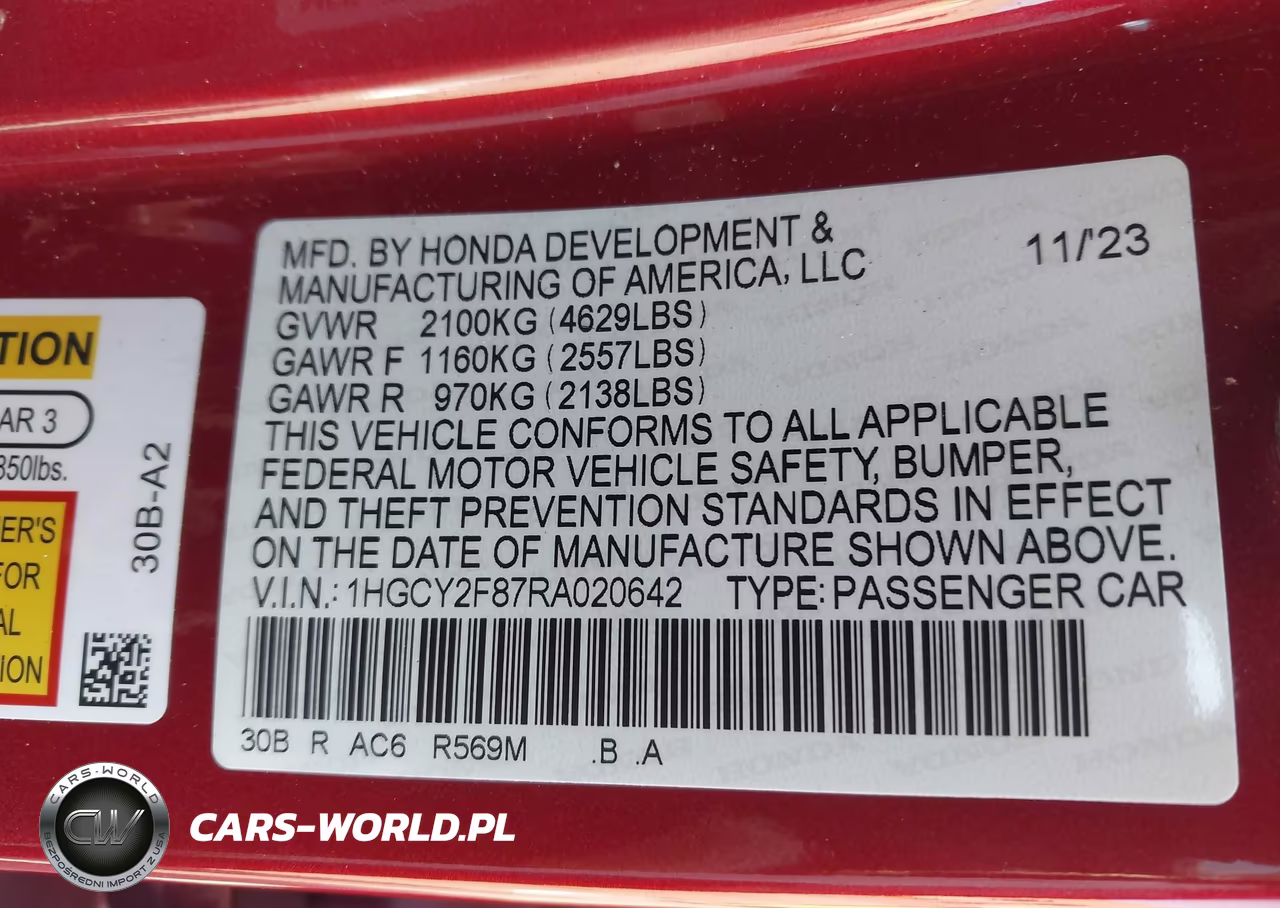 2024 Honda Accord Hybrid Touring VIN:1HGCY2F87RA020642 - 9