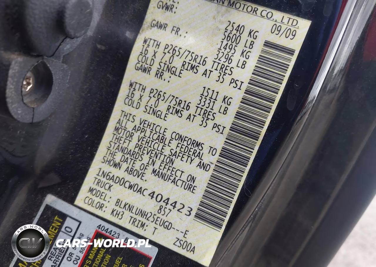 2010 Nissan Frontier Pro-4X VIN:1N6AD0CW0AC404423 - 9