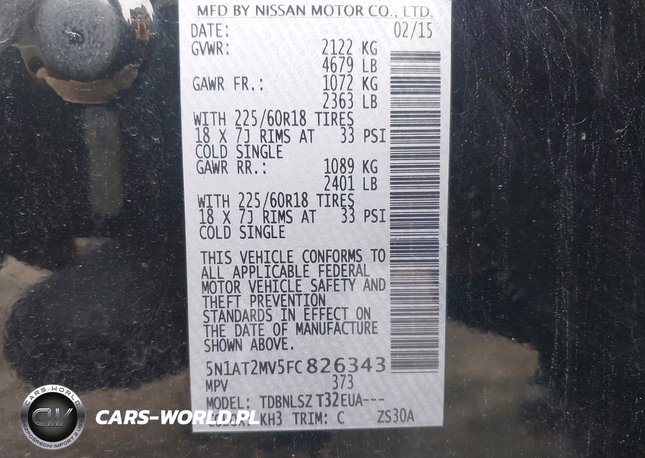 2015 Nissan Rogue Sl VIN:5N1AT2MV5FC826343 - 9