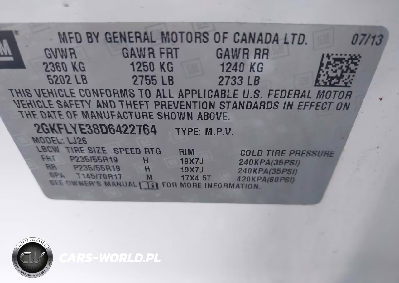 2013 GMC Terrain Denali VIN:2GKFLYE38D6422764 - 9