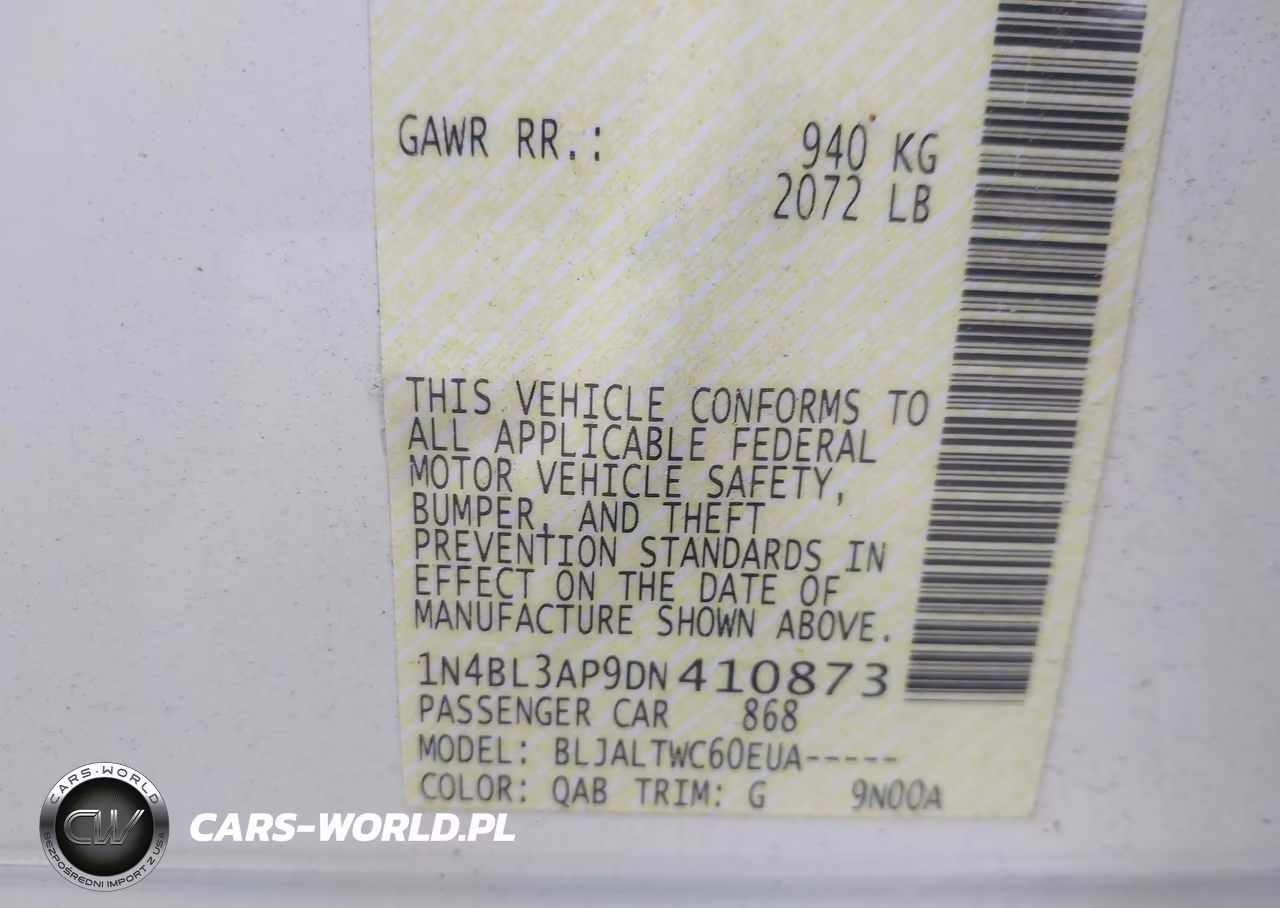 2013 Nissan Altima 3.5 Sv VIN:1N4BL3AP9DN410873 - 9