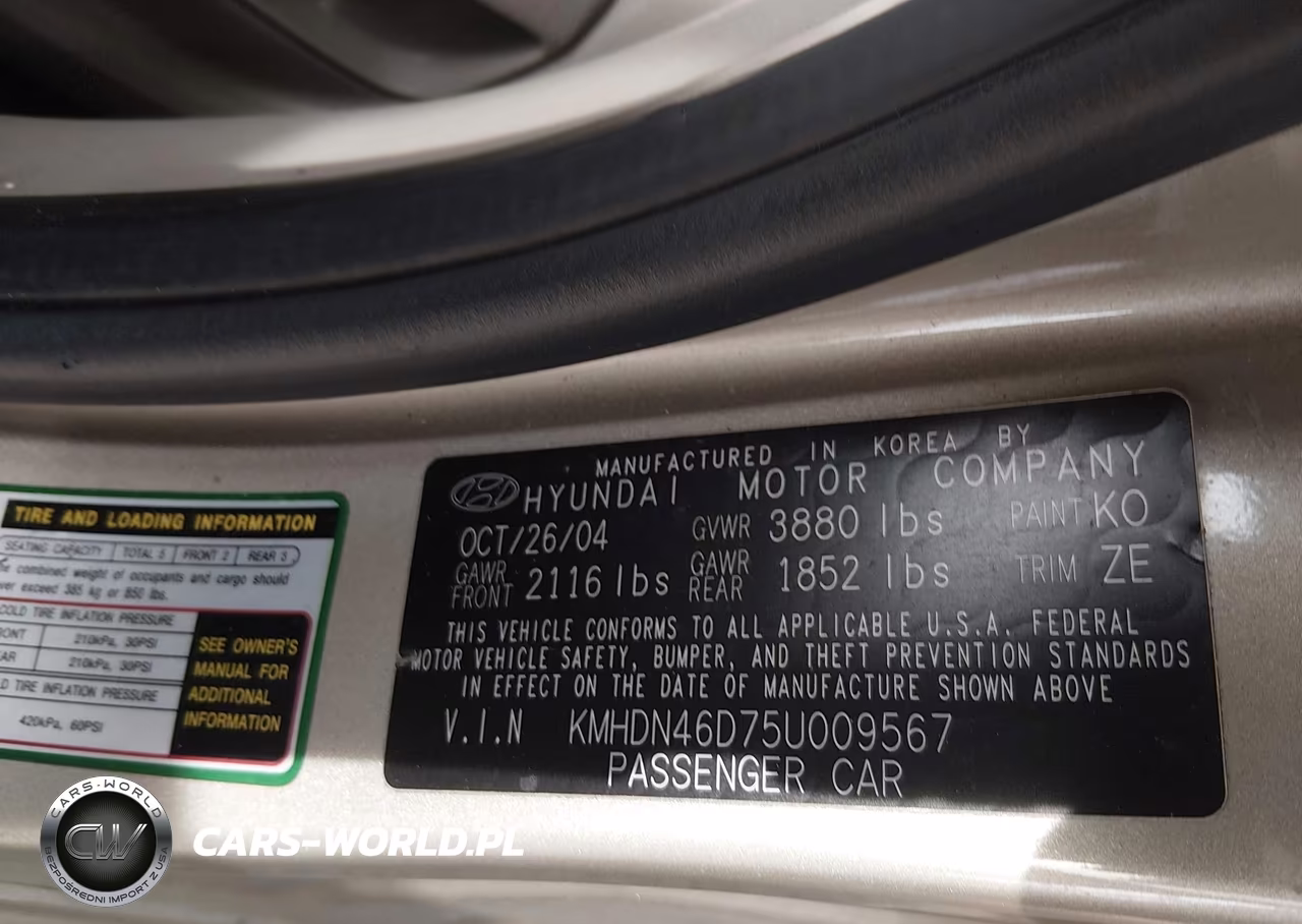 2005 Hyundai Elantra Gls-Gt VIN:KMHDN46D75U009567 - 9