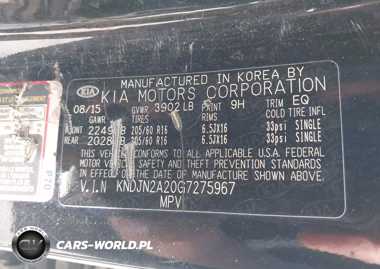 2016 Kia Soul VIN:KNDJN2A20G7275967 - 9