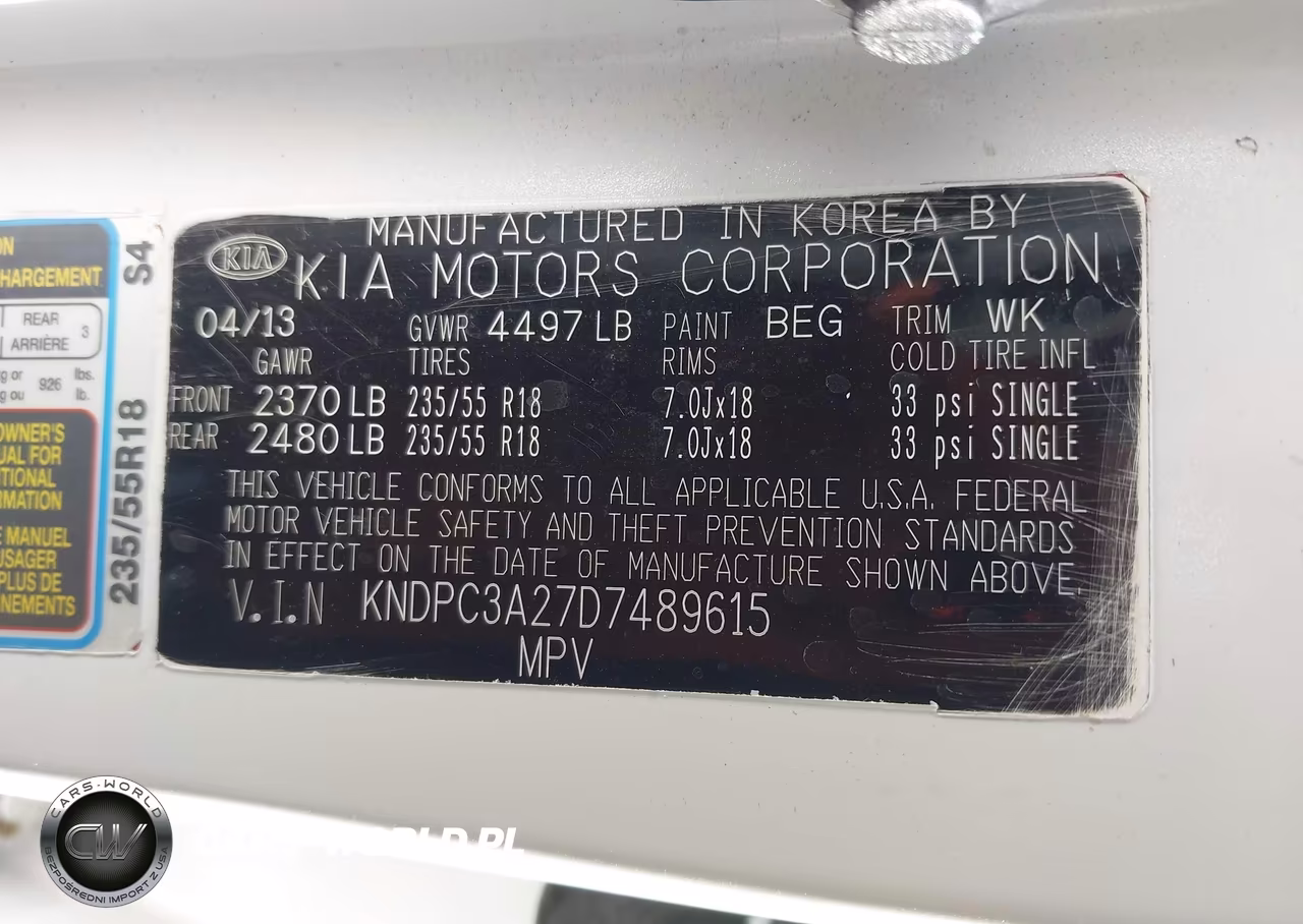 2013 Kia Sportage Ex VIN:KNDPC3A27D7489615 - 9