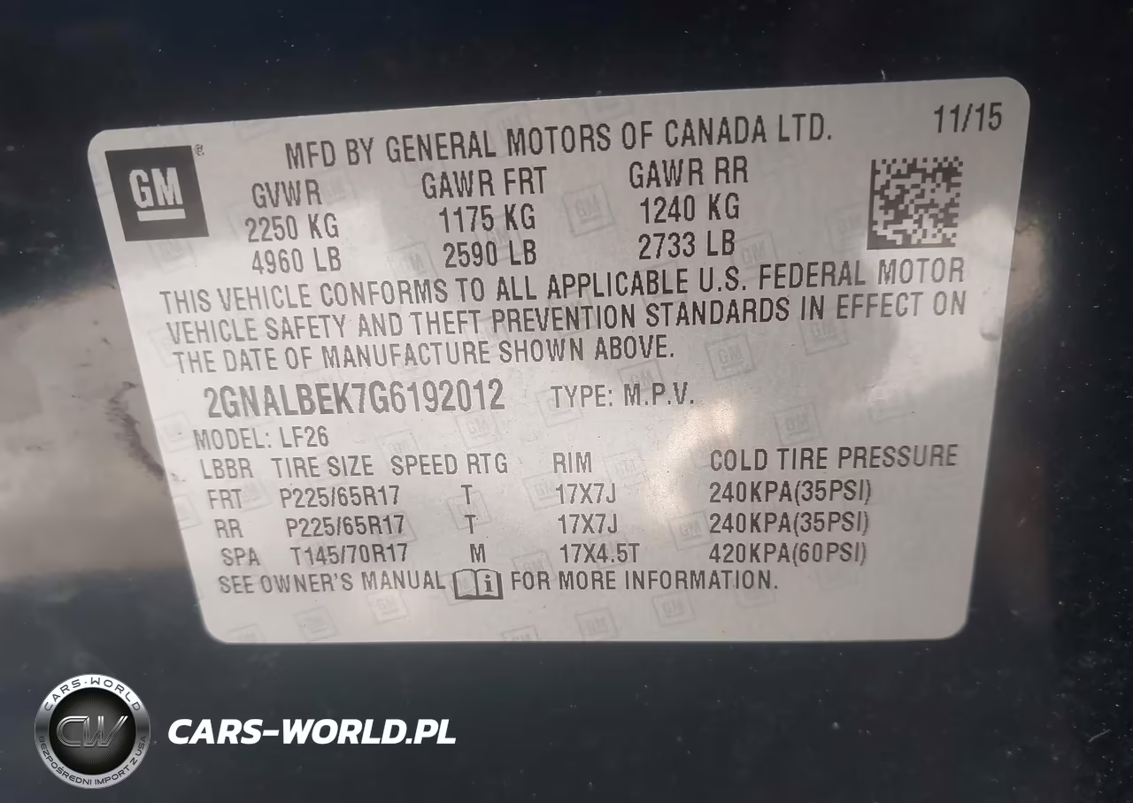 2016 Chevrolet Equinox Ls VIN:2GNALBEK7G6192012 - 9