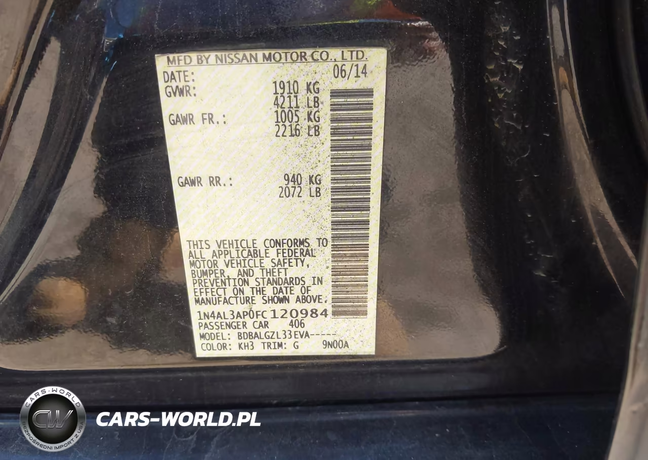 2015 Nissan Altima 2.5-S-Sv-Sl VIN:1N4AL3AP0FC120984 - 9