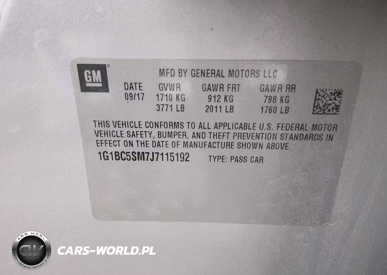 2018 Chevrolet Cruze Ls Auto VIN:1G1BC5SM7J7115192 - 9