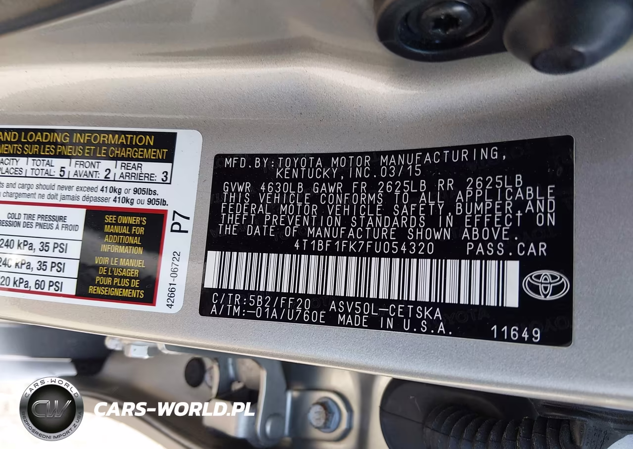 2015 Toyota Camry Se VIN:4T1BF1FK7FU054320 - 9