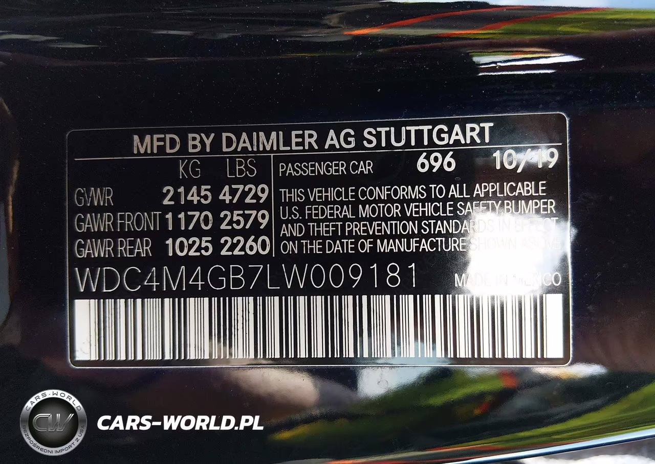 2020 Mercedes-Benz Glb 250 VIN:WDC4M4GB7LW009181 - 9