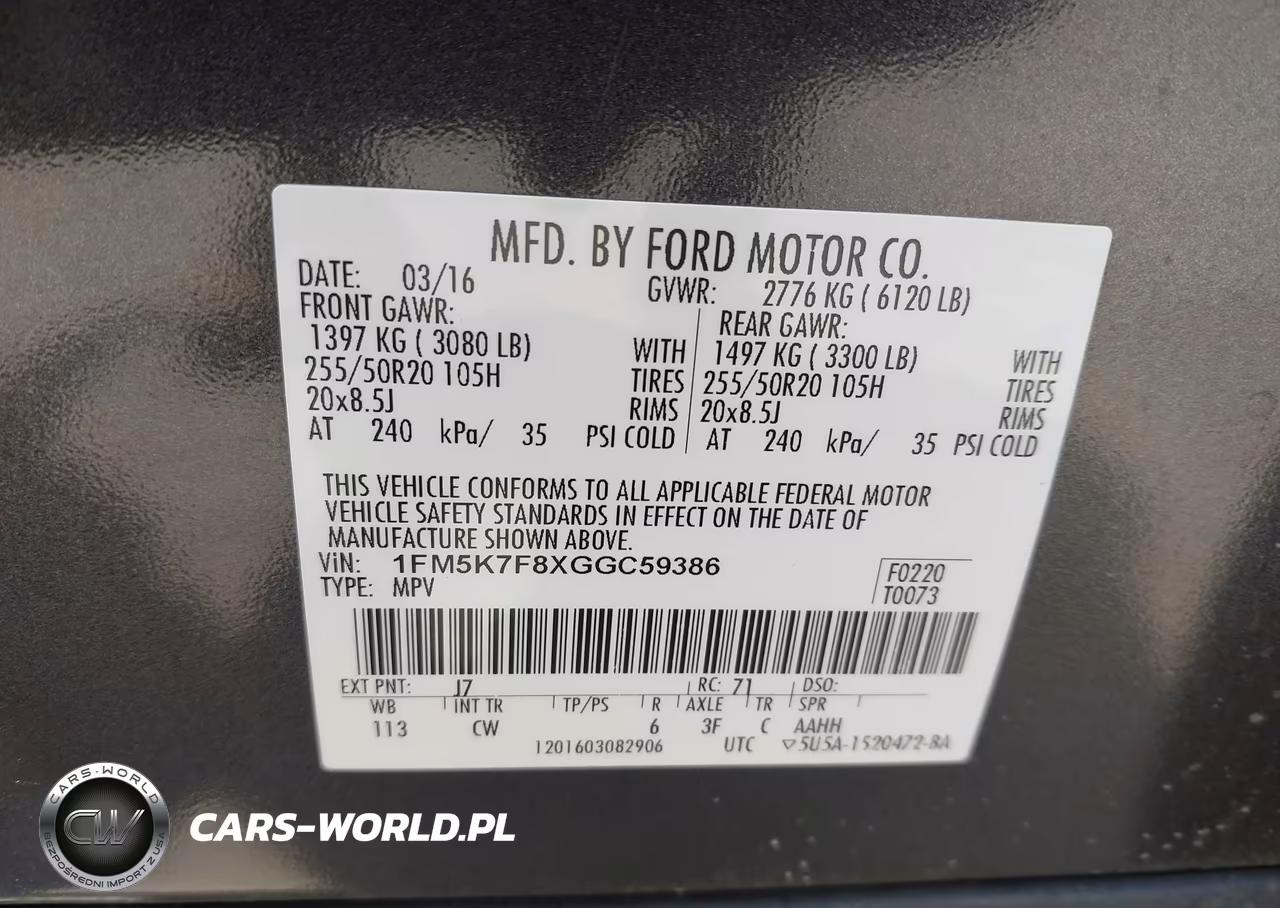 2016 Ford Explorer Limited VIN:1FM5K7F8XGGC59386 - 9
