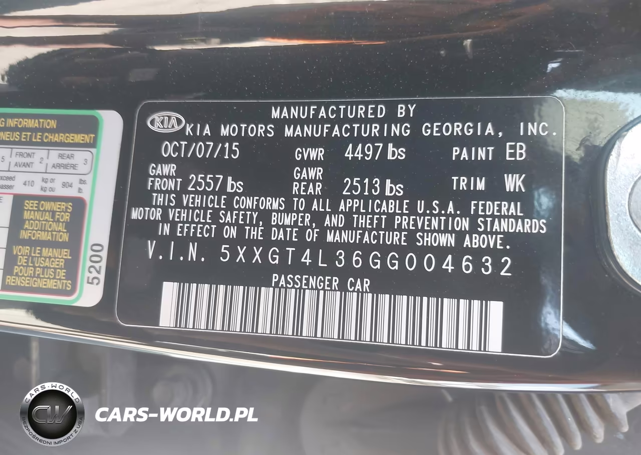 2016 Kia Optima Lx VIN:5XXGT4L36GG004632 - 9