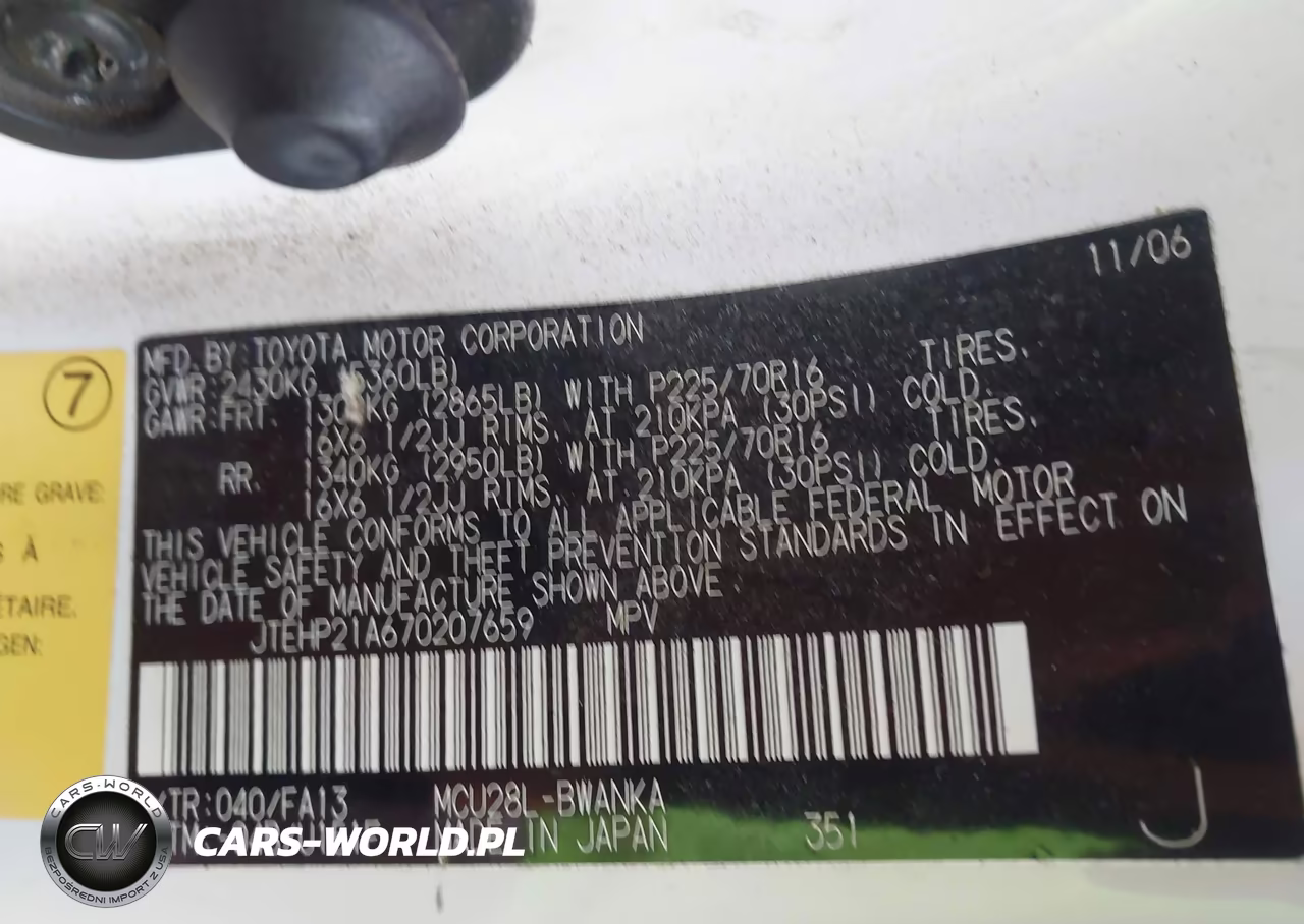 2007 Toyota Highlander V6 VIN:JTEHP21A670207659 - 9