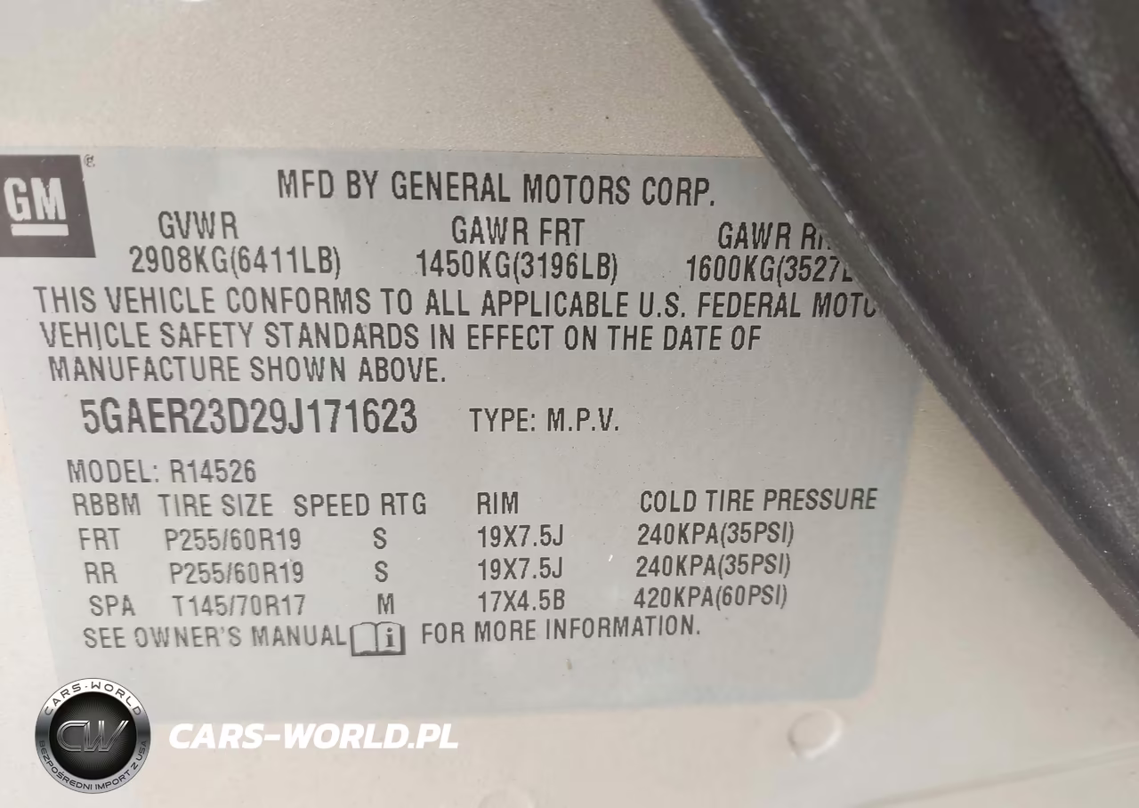 2009 Buick Enclave Cxl VIN:5GAER23D29J171623 - 9