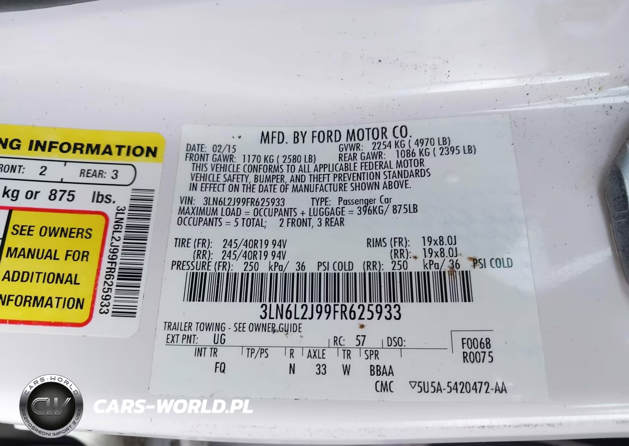 2015 Lincoln Mkz VIN:3LN6L2J99FR625933 - 9
